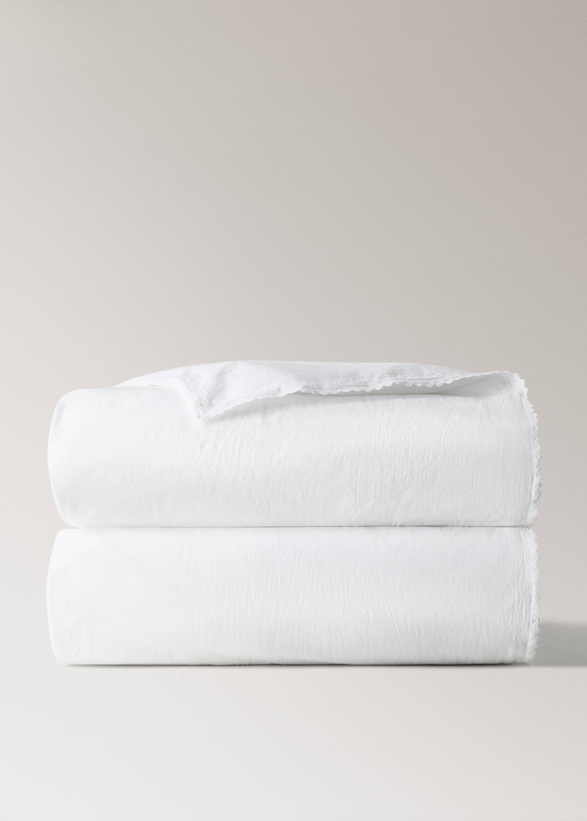 Children's percale garment-washed duvet cover for 90 cm bed - Article without model