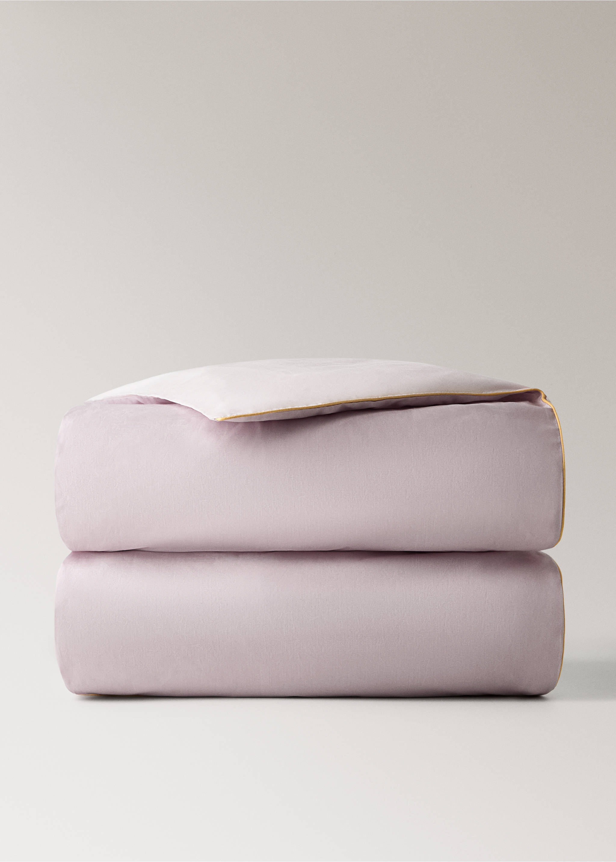Reversible cotton percale children’s duvet cover with intense contrast for 90-cm bed - Article without model, Light/Pastel Purple. Ref: 27014070-00.