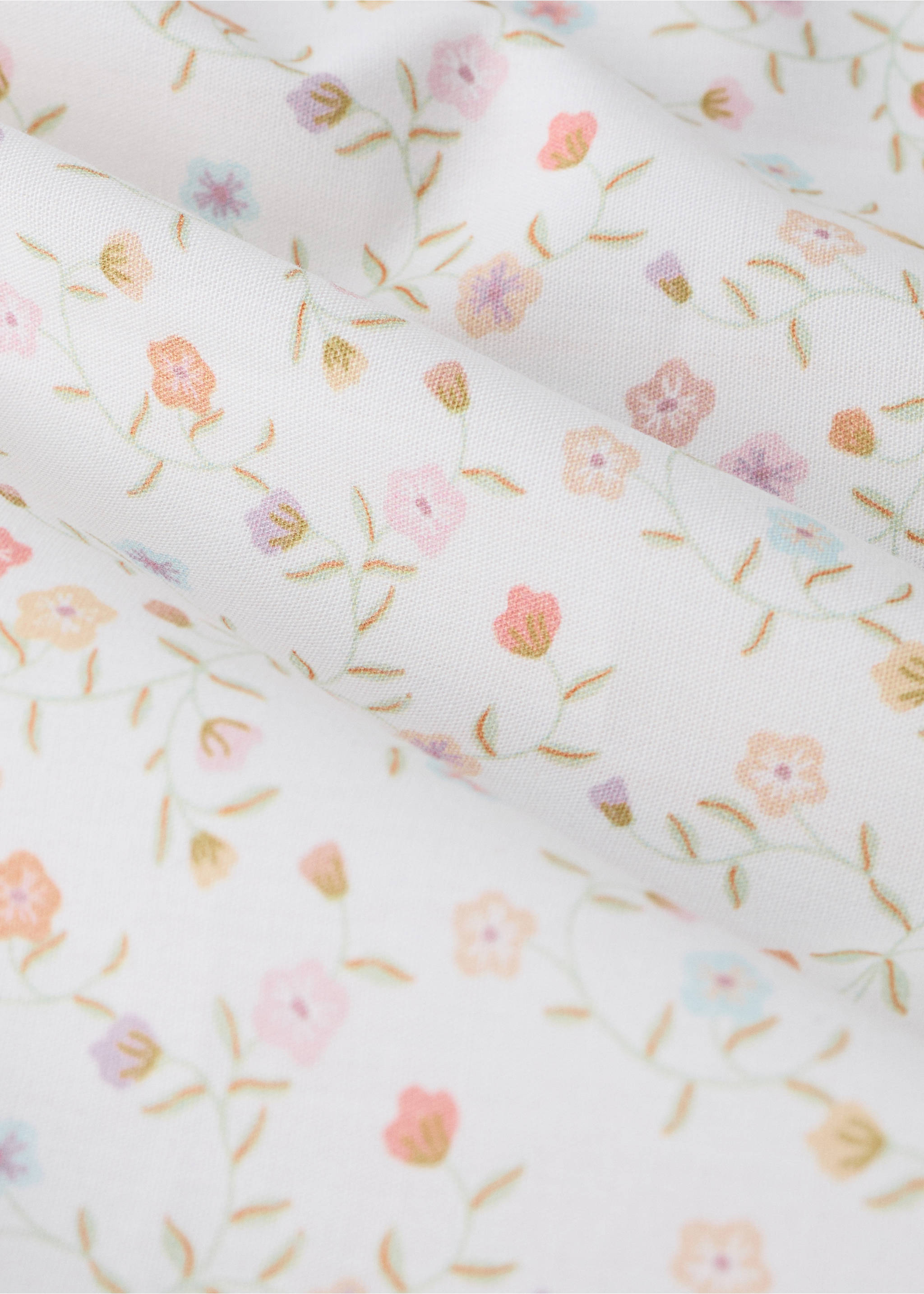 Reversible children's duvet cover stripes flowers 90 cm bed - Details of the article 2, Pink. Ref: 27014073-00.