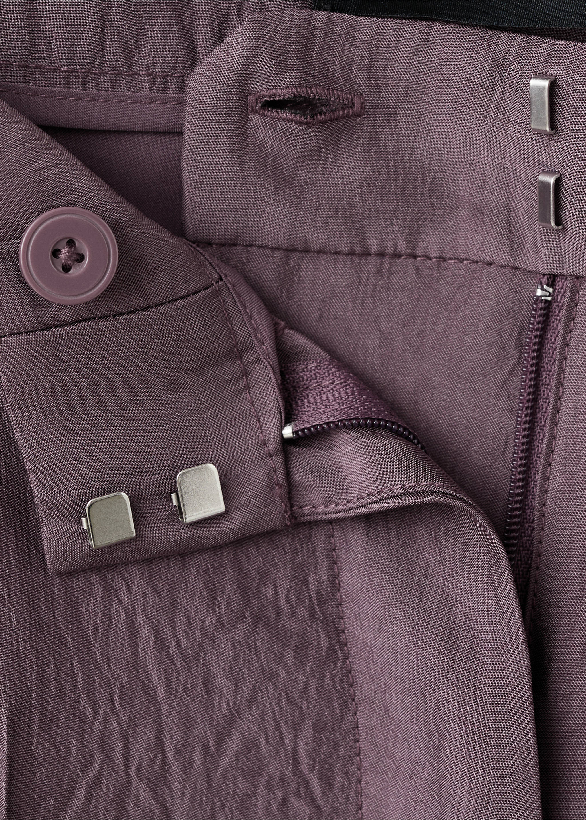 Pantalon droit taille normale - Détail de l'article 8, Violet. Ref: 27014076-00.