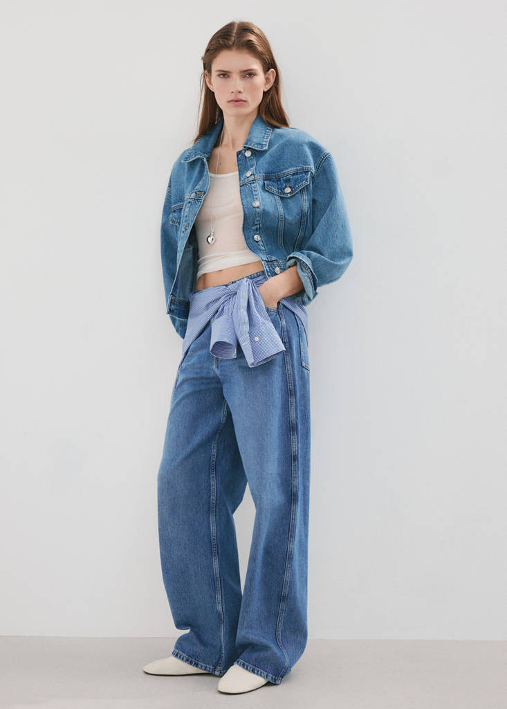 Mid-rise balloon jeans — Medium Blue