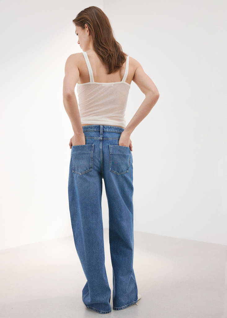 Mid-rise balloon jeans — Medium Blue