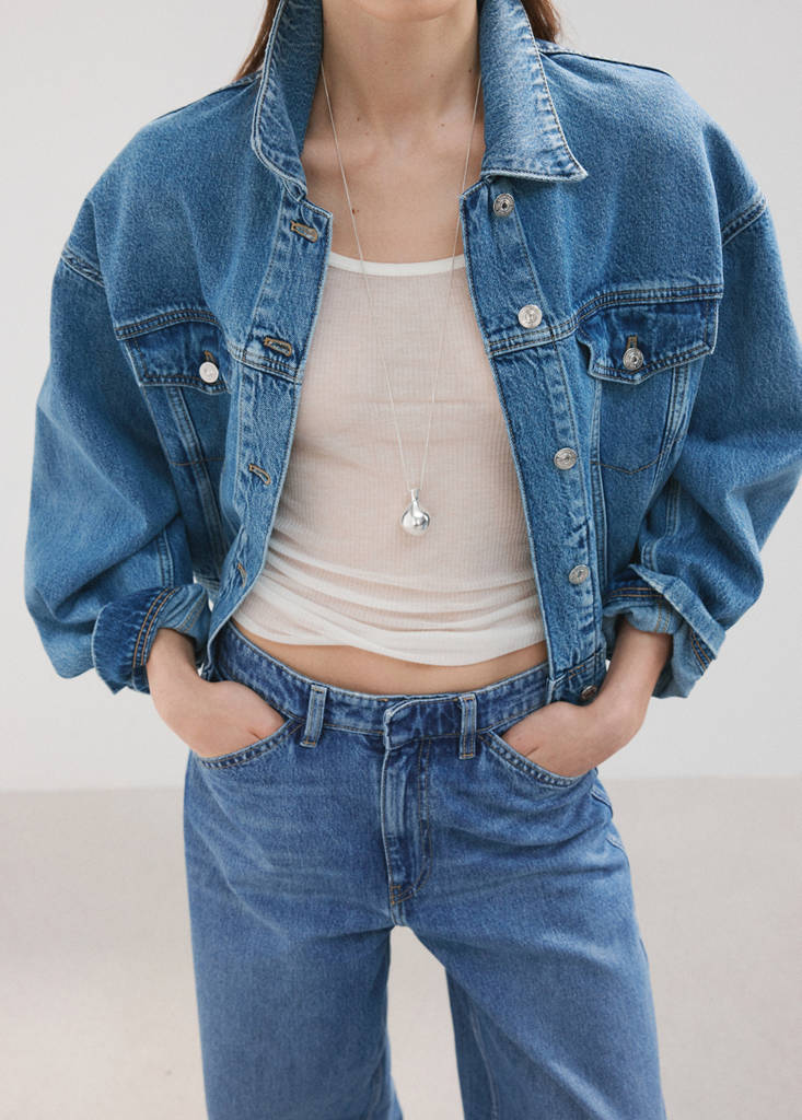 Mid-rise balloon jeans — Medium Blue