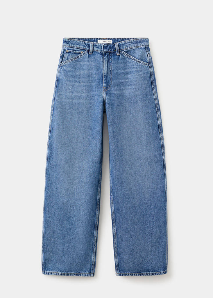 Mid-rise balloon jeans — Medium Blue