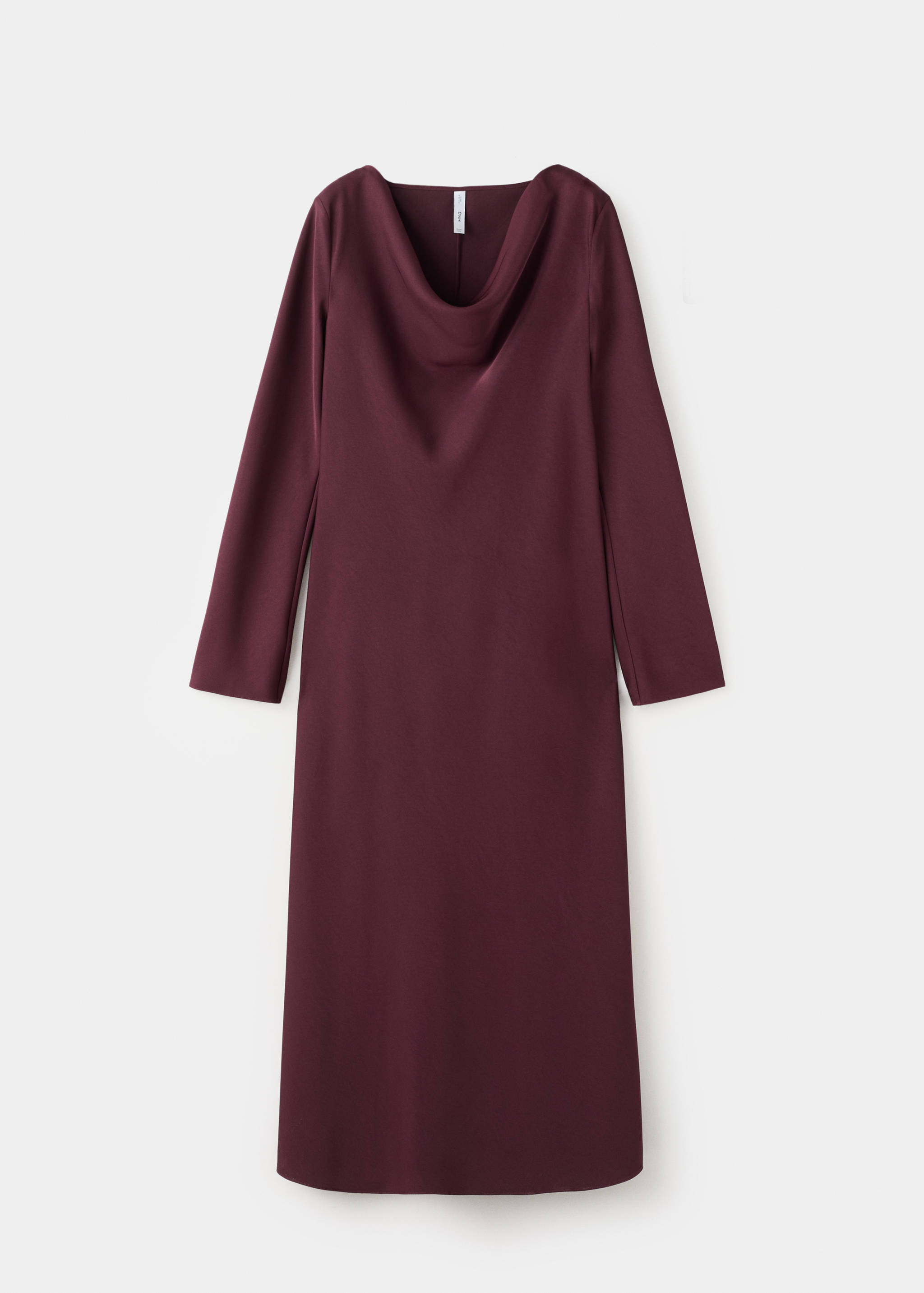 Vestido largo cuello drapeado - Artículo sin modelo