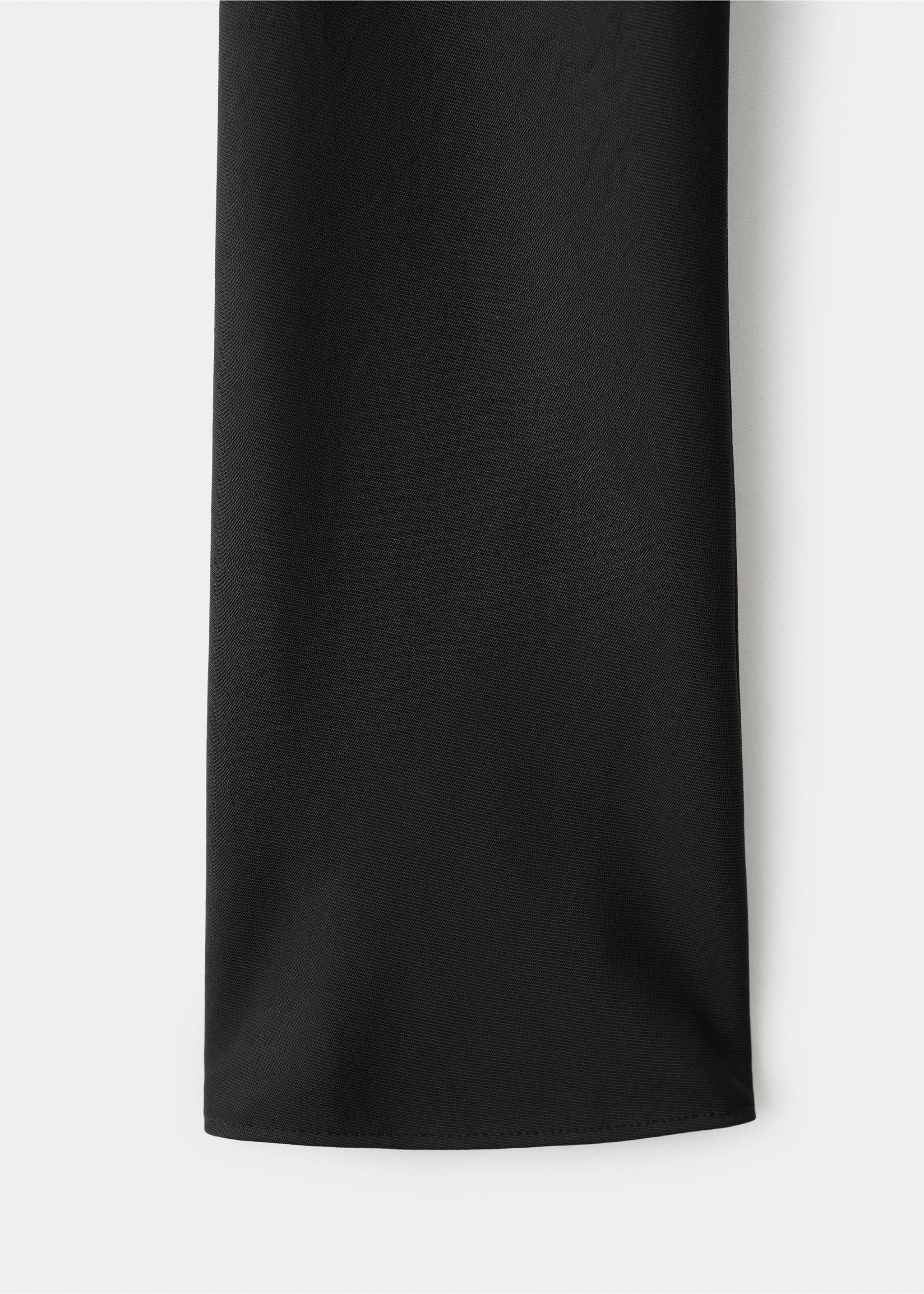 Long dress with draped neck - Details of the article 0, Black. Ref: 27014079-00.