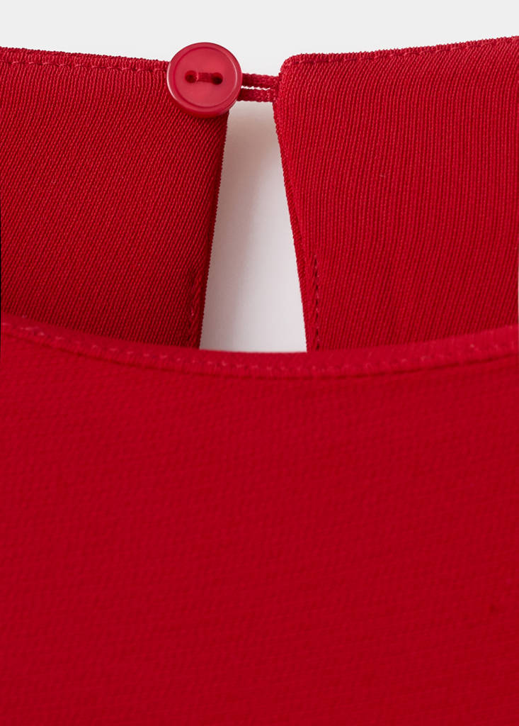Ruched satin dress — Red