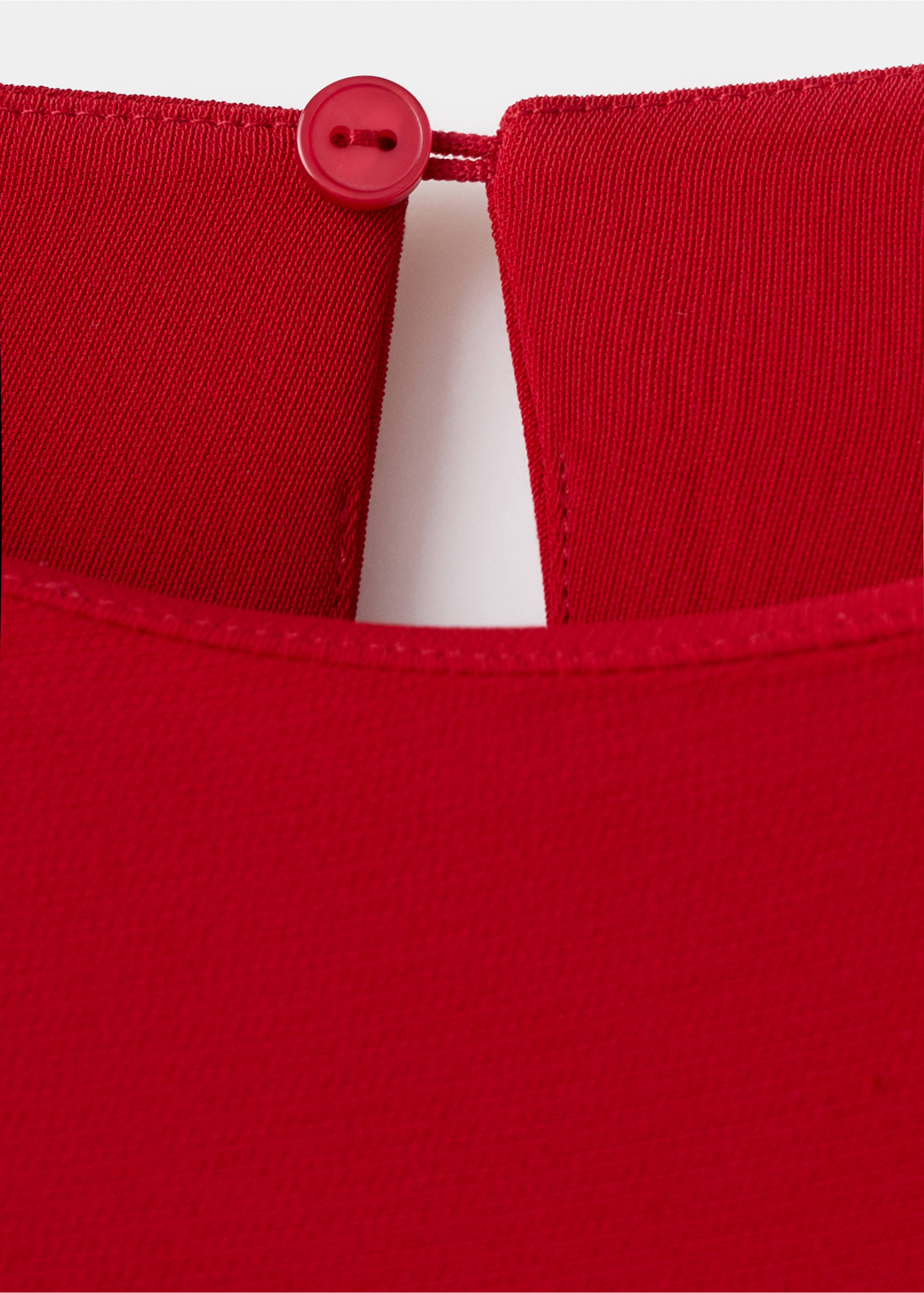 Ruched satin dress - Details of the article 0, Red. Ref: 27014080-00.