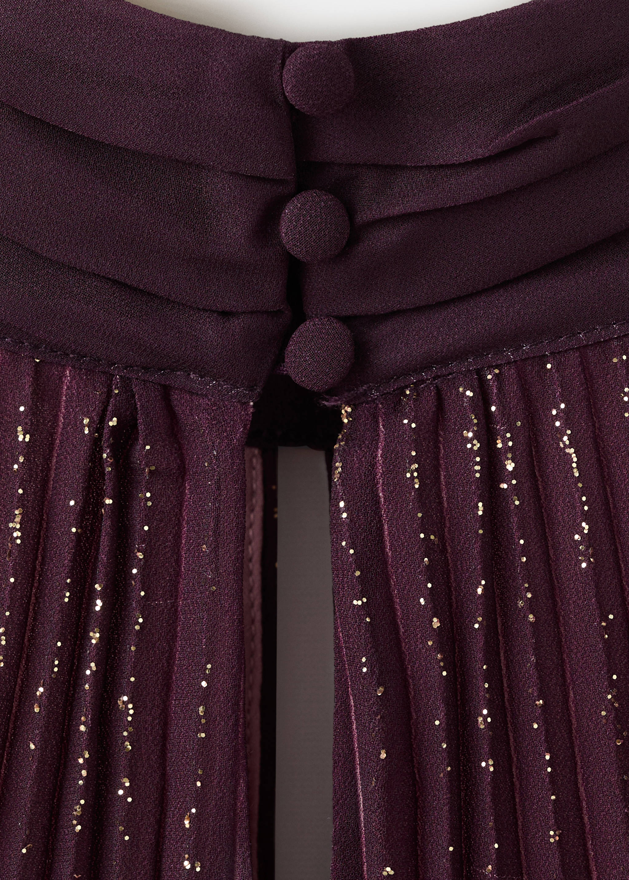 Pleated halter neck dress - Details of the article 0