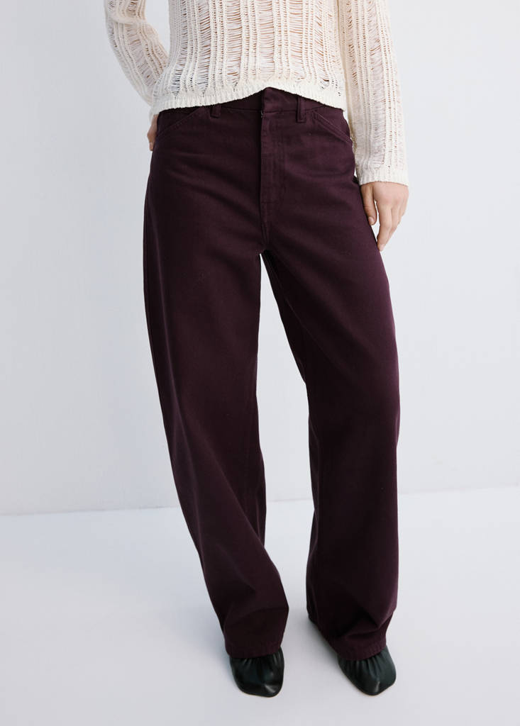 Mid-rise balloon jeans