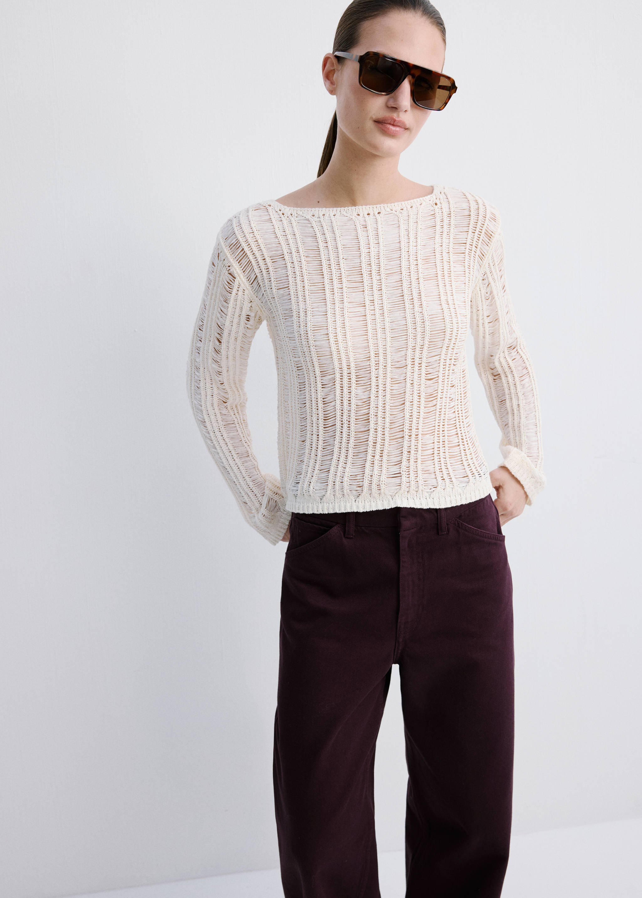 Mid-rise balloon jeans - Details of the article 1