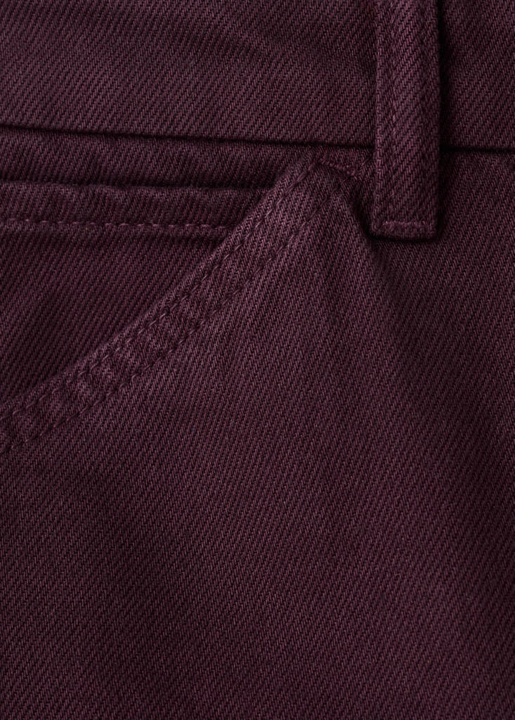 Mid-rise balloon jeans — Wine