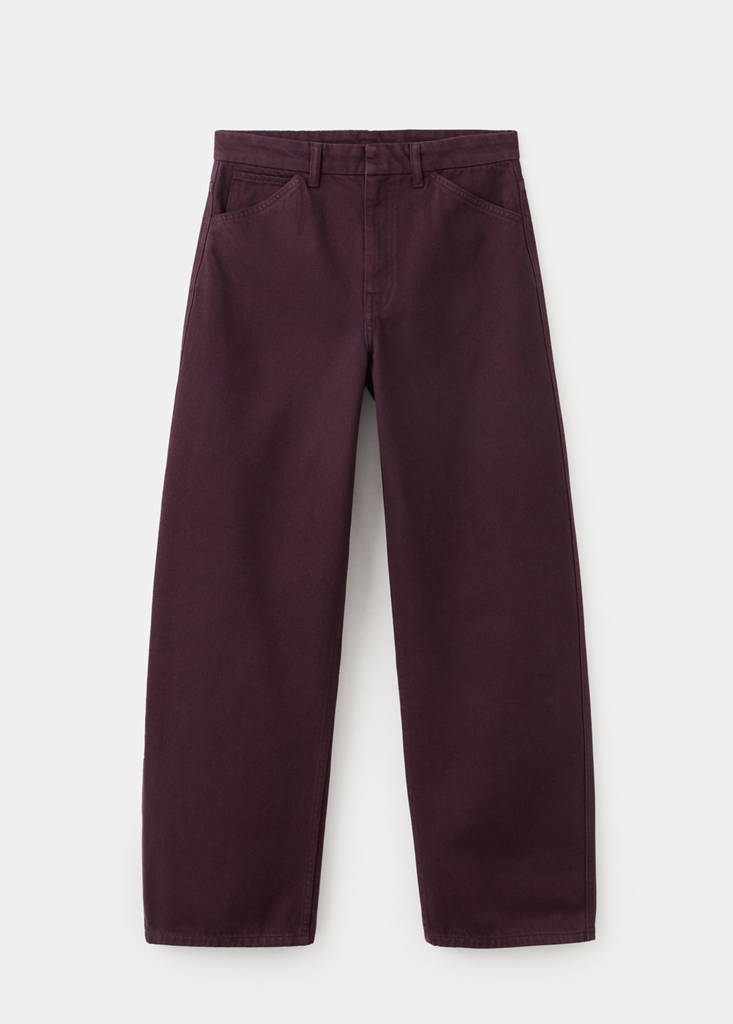 Mid-rise balloon jeans — Wine
