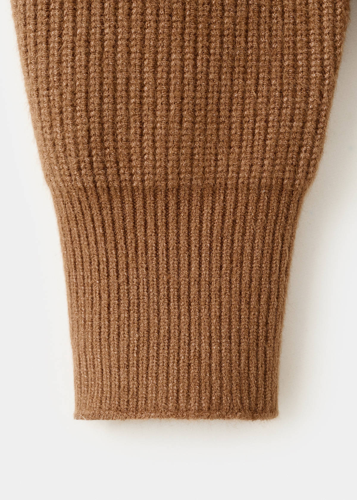 V-neck knit sweater — Tobacco Brown
