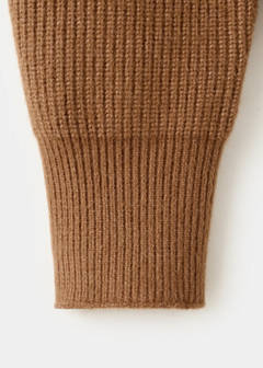 V-neck knit sweater — Tobacco Brown 6
