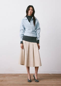 V-neck knit sweater — Sky Blue 2