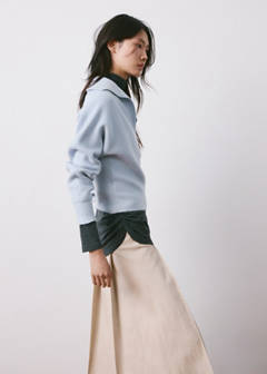 V-neck knit sweater — Sky Blue 5