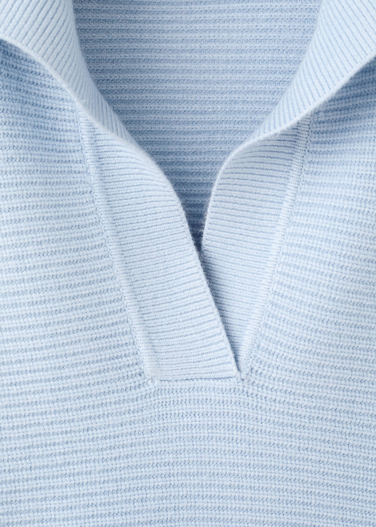 V-neck knit sweater — Sky Blue