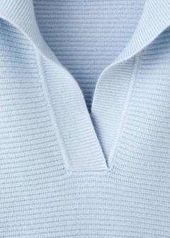 V-neck knit sweater — Sky Blue 7