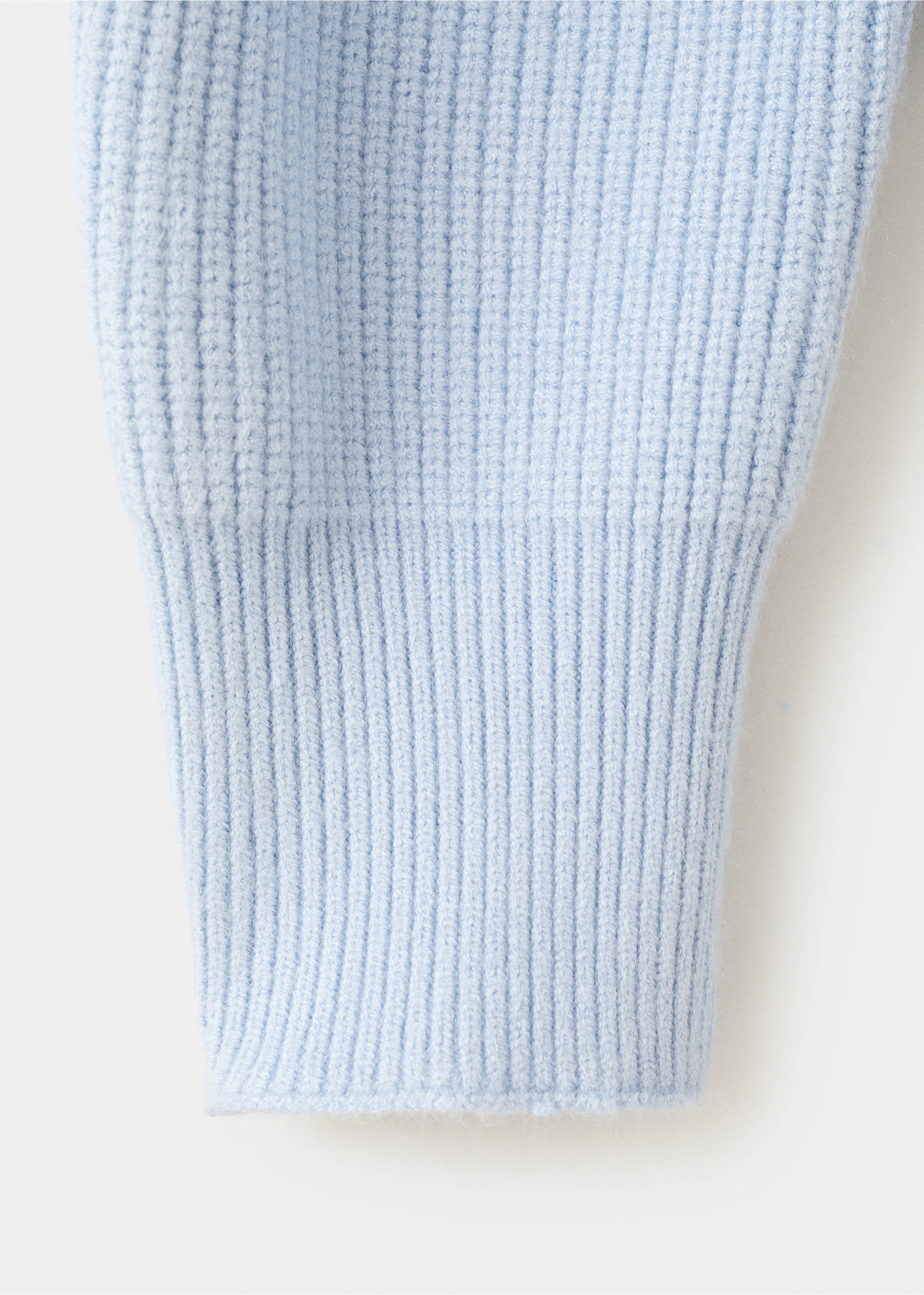 V-neck knit sweater - Details of the article 0, Sky Blue. Ref: 27014085-00.