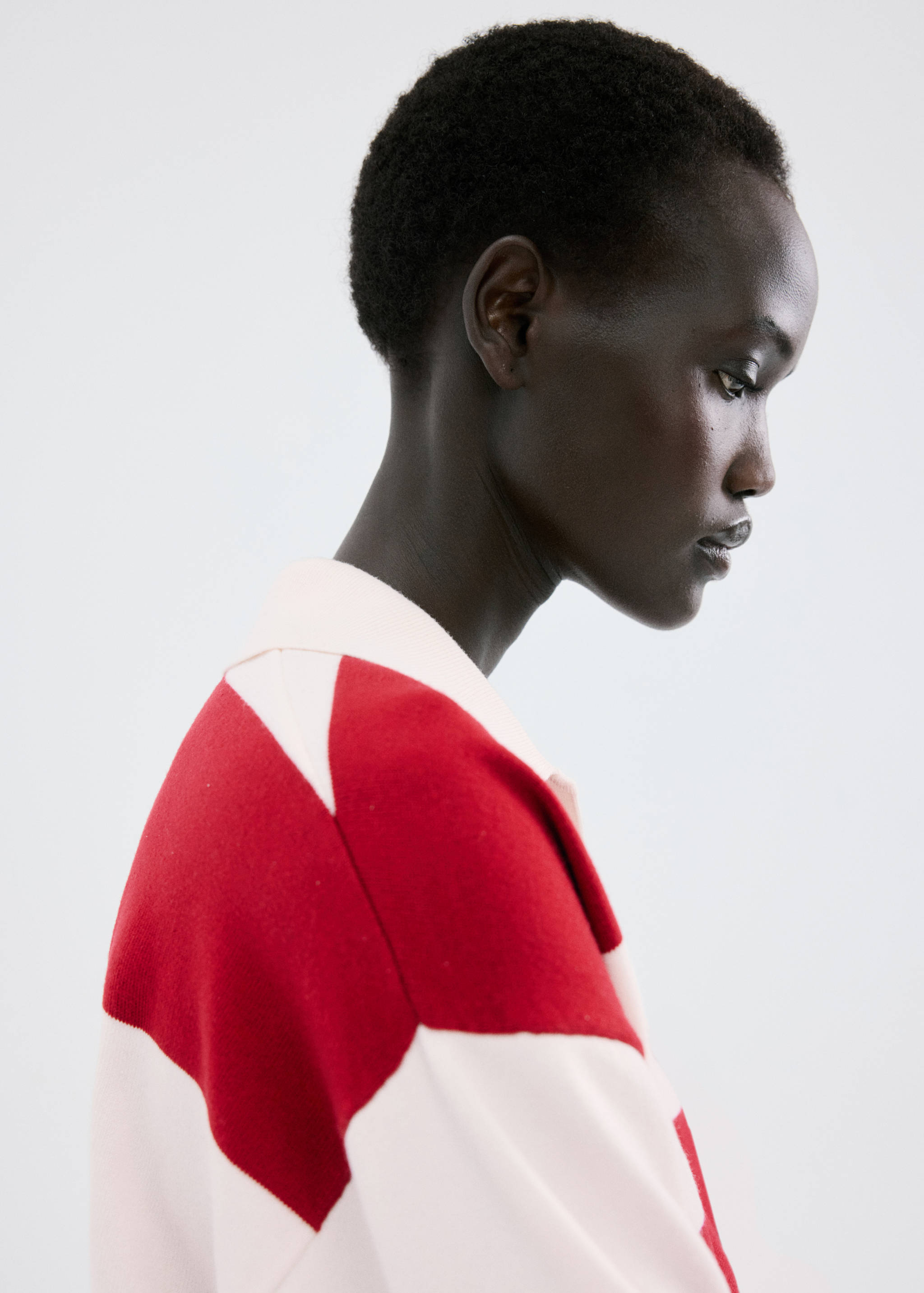 Striped polo-neck sweater - Details of the article 6