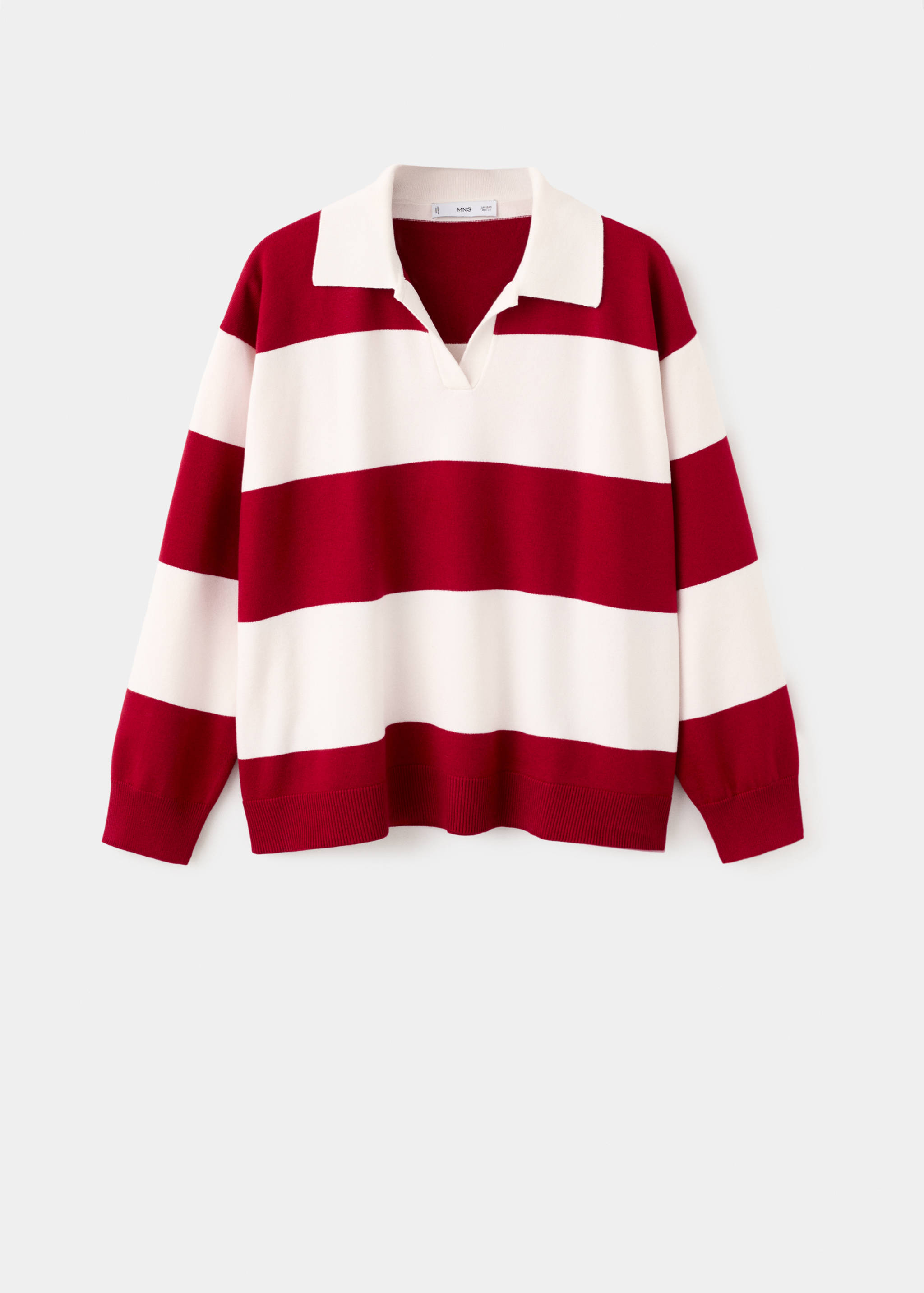 Striped polo-neck sweater - Article without model