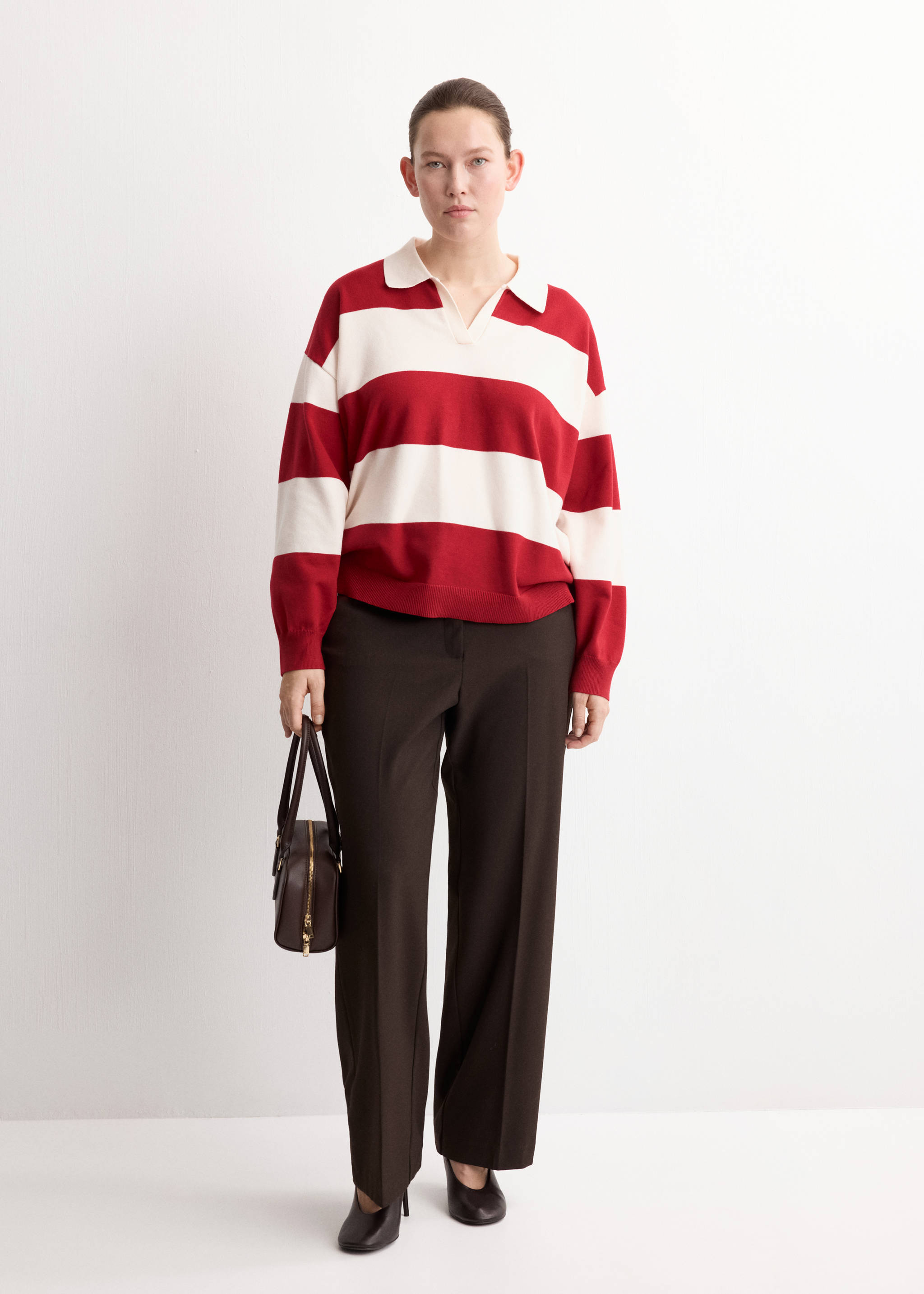 Striped polo-neck sweater - Details of the article 3