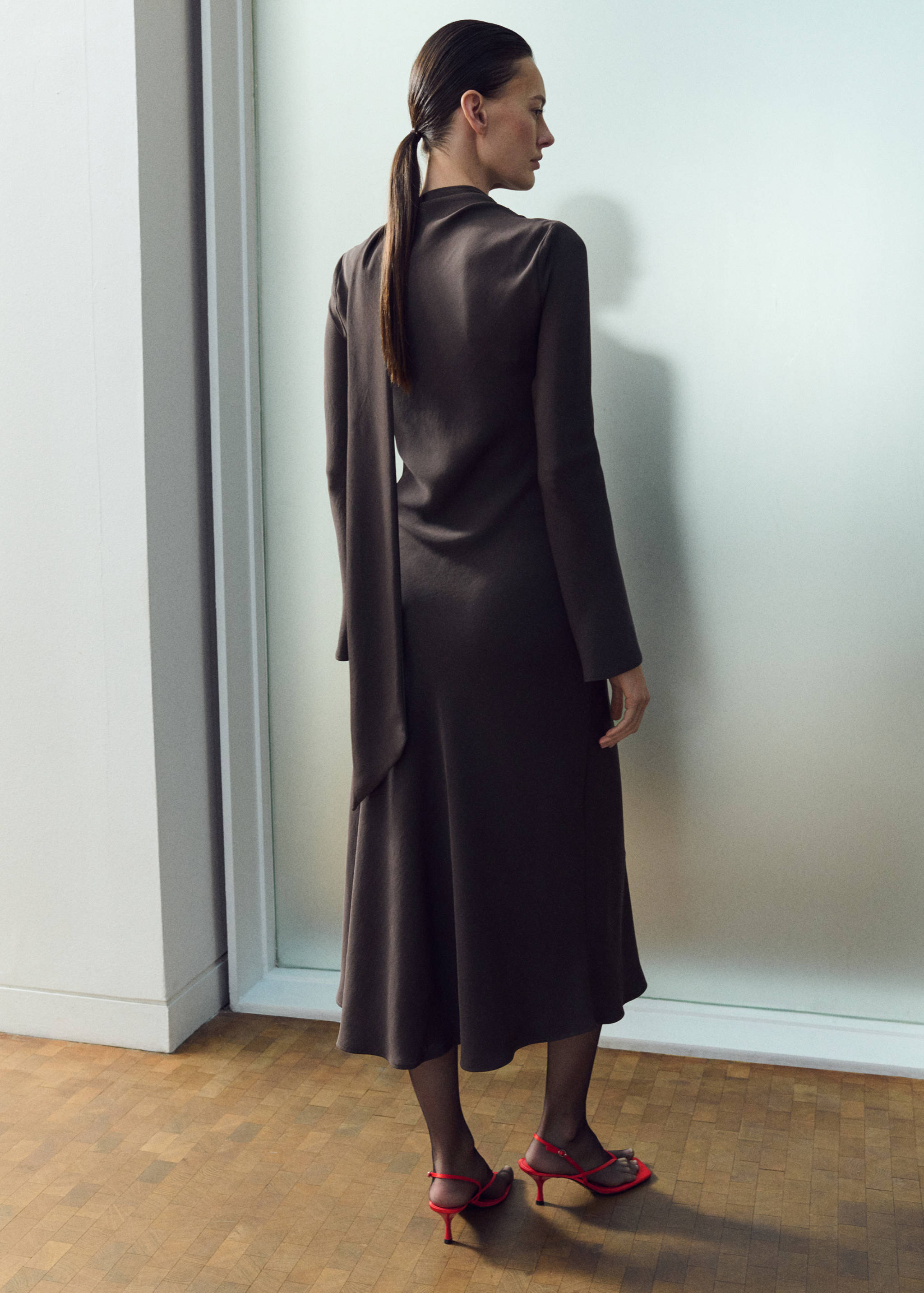 A-line foulard dress - Reverse of the article