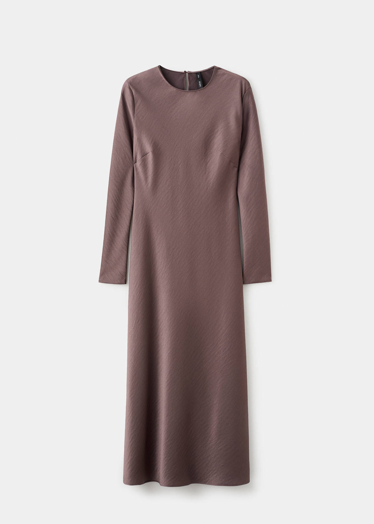 Long satin textured dress — Light/Pastel Purple