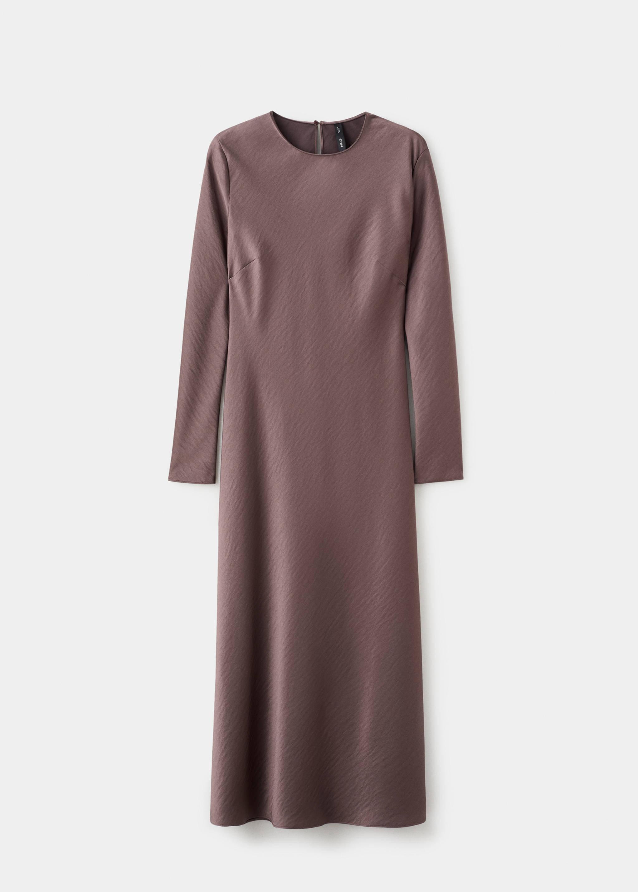 Robe longue satinée texturée - Article sans modèle
