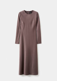 Long satin textured dress — Light/Pastel Purple 7
