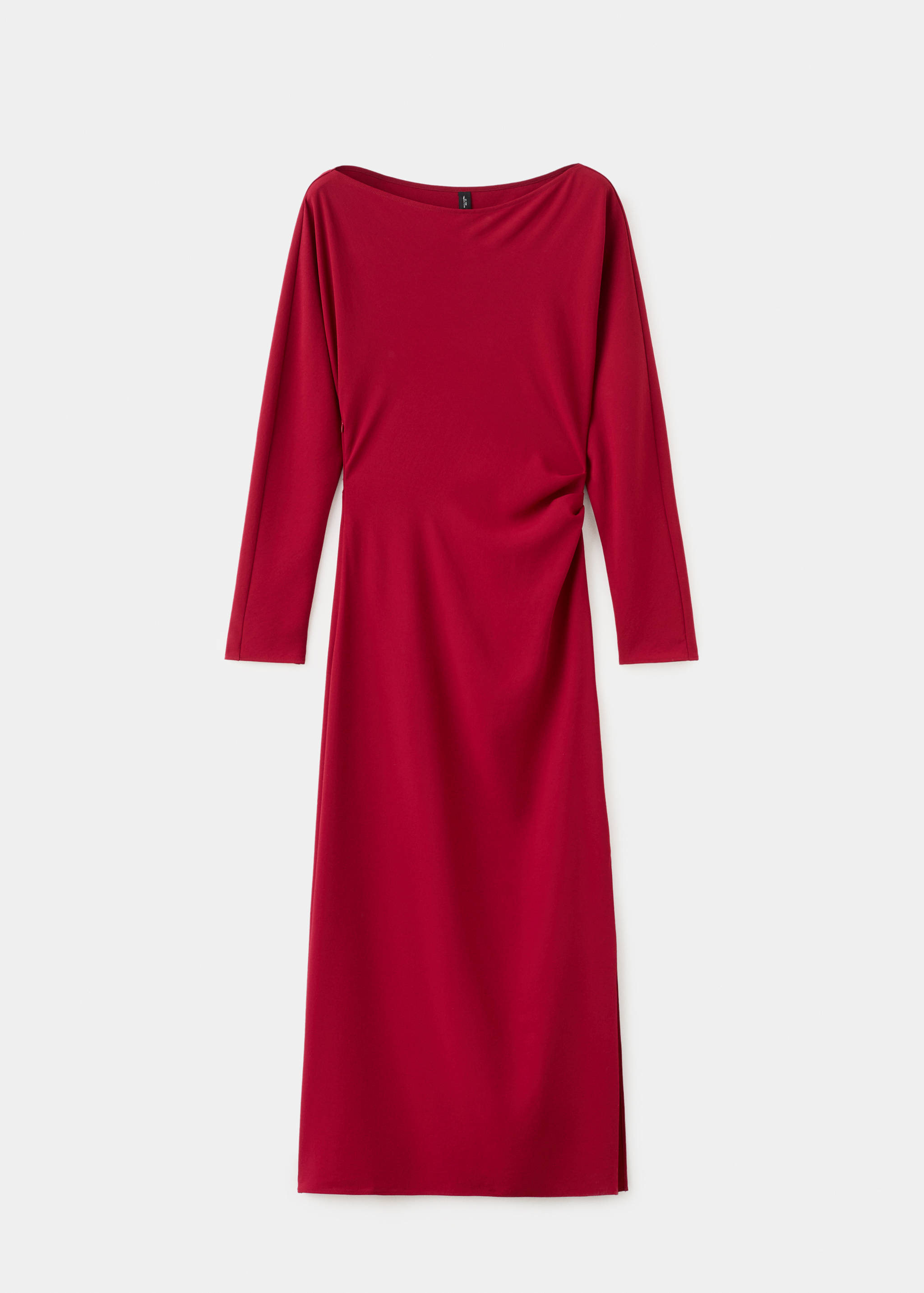 Boat-neck ruched dress - Article without model