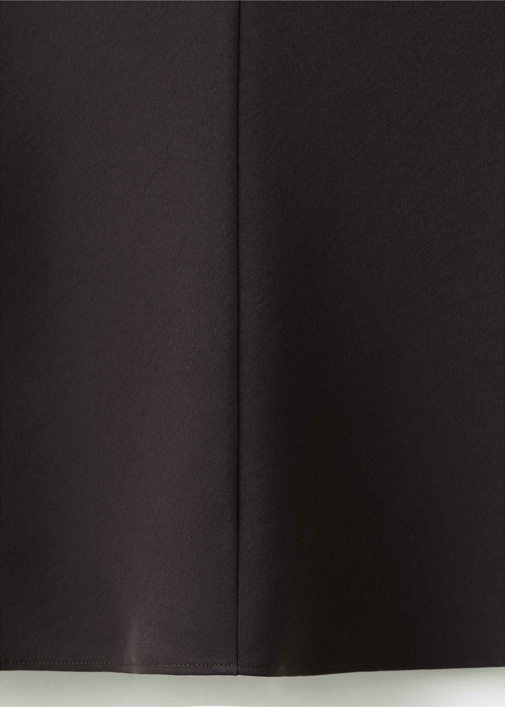 Long-sleeved dress with draped neck - Details of the article 0, Brown. Ref: 27014090-00.