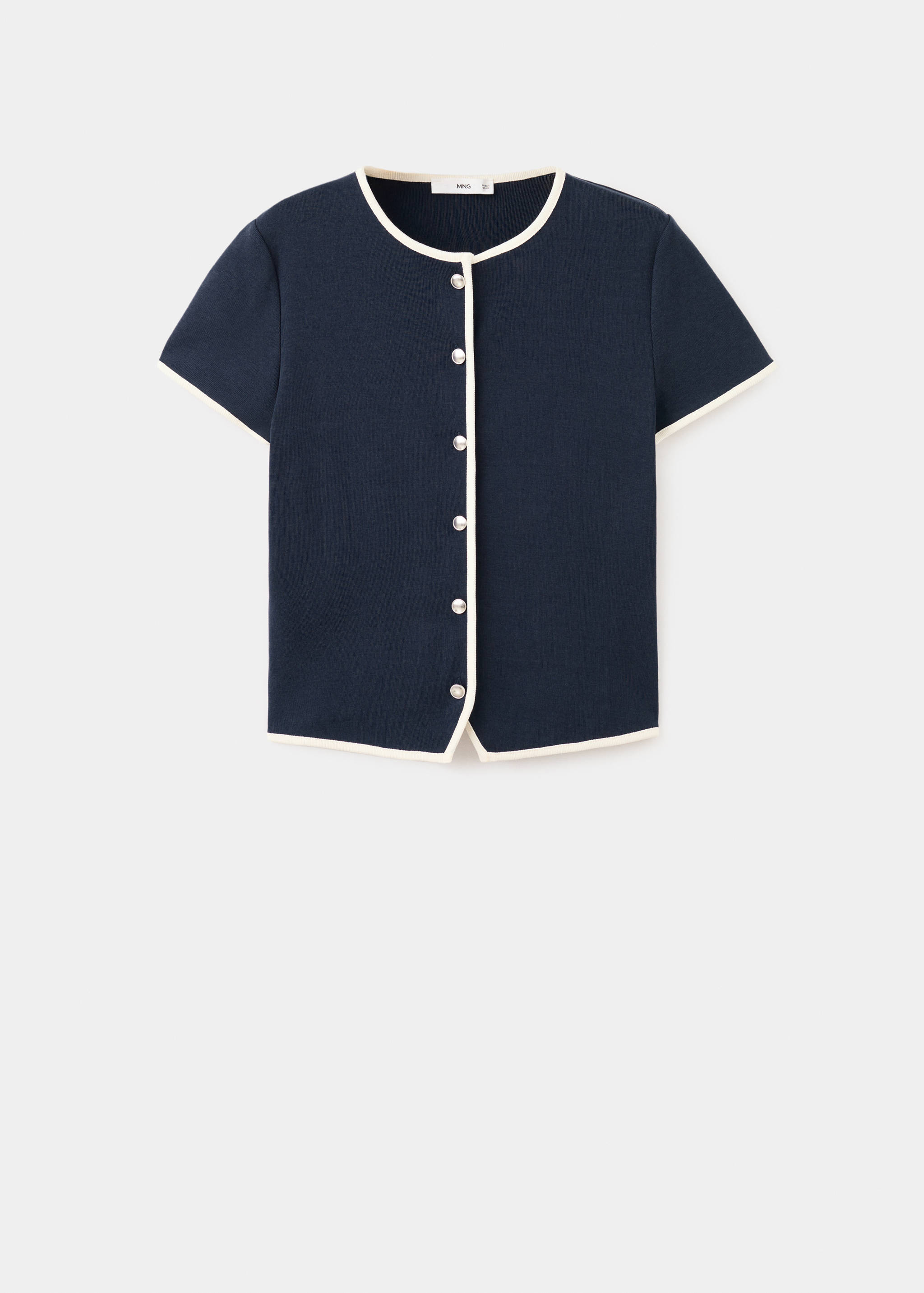 Buttoned cotton T-shirt - Article without model
