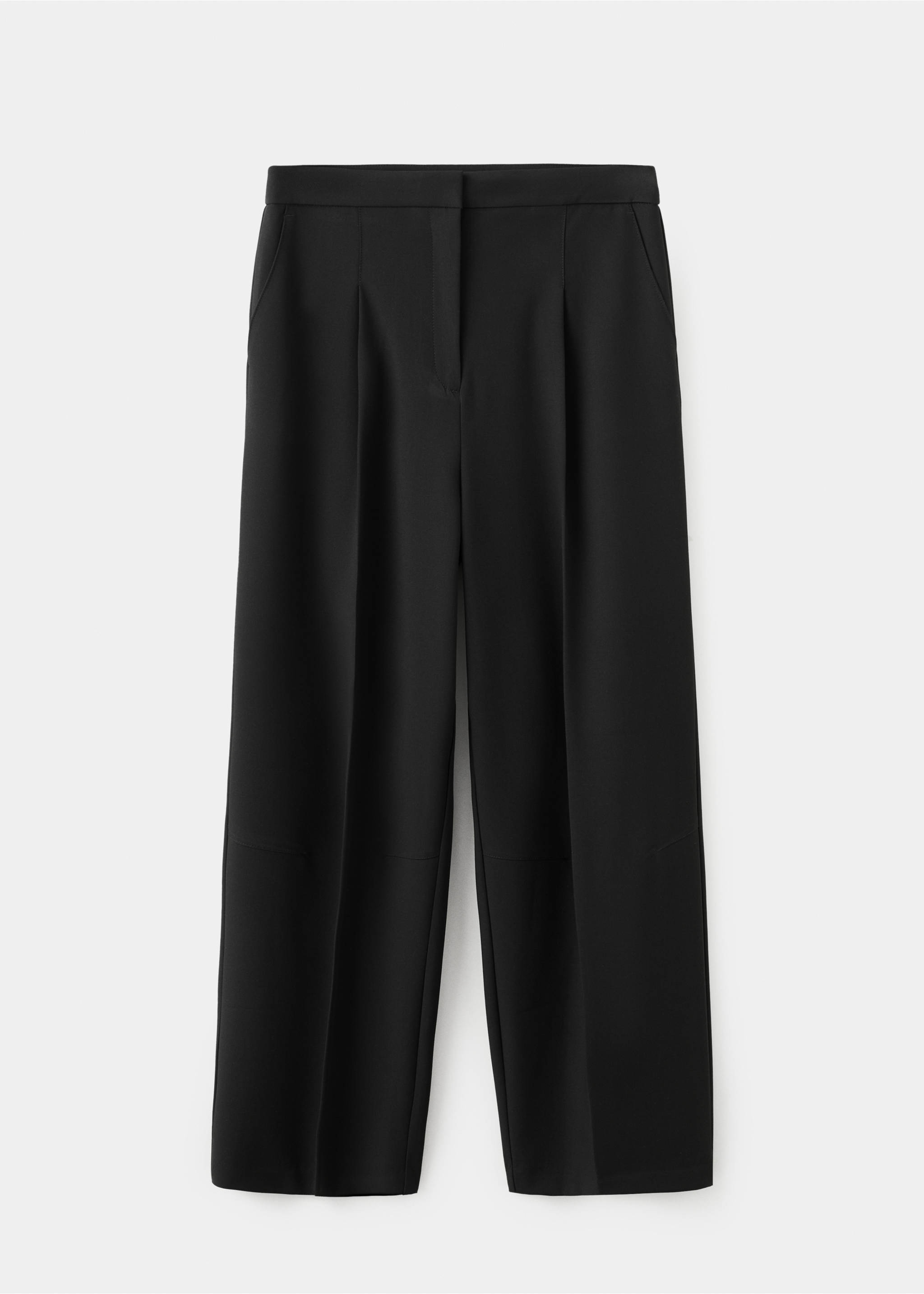 Straight-fit pleated trousers - Article without model, Black. Ref: 27014095-00.