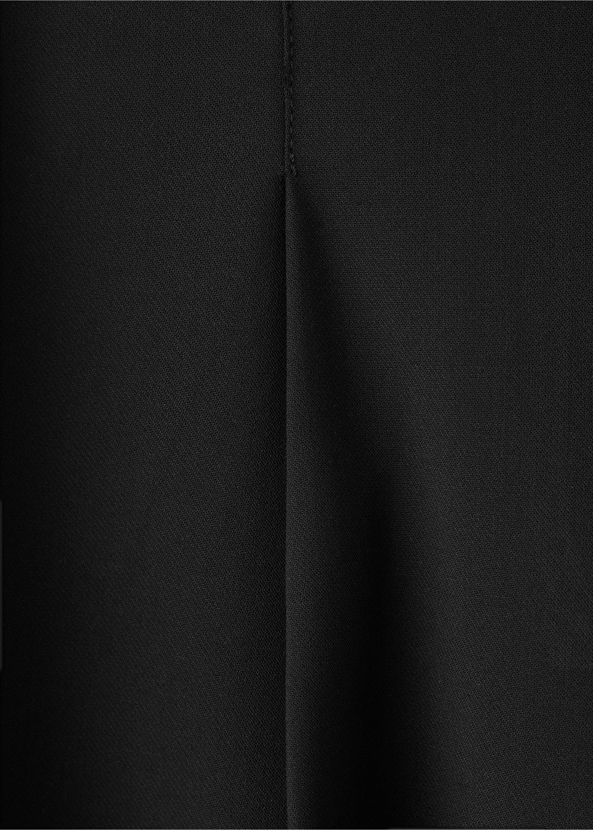 Straight-fit pleated trousers - Details of the article 0, Black. Ref: 27014095-00.