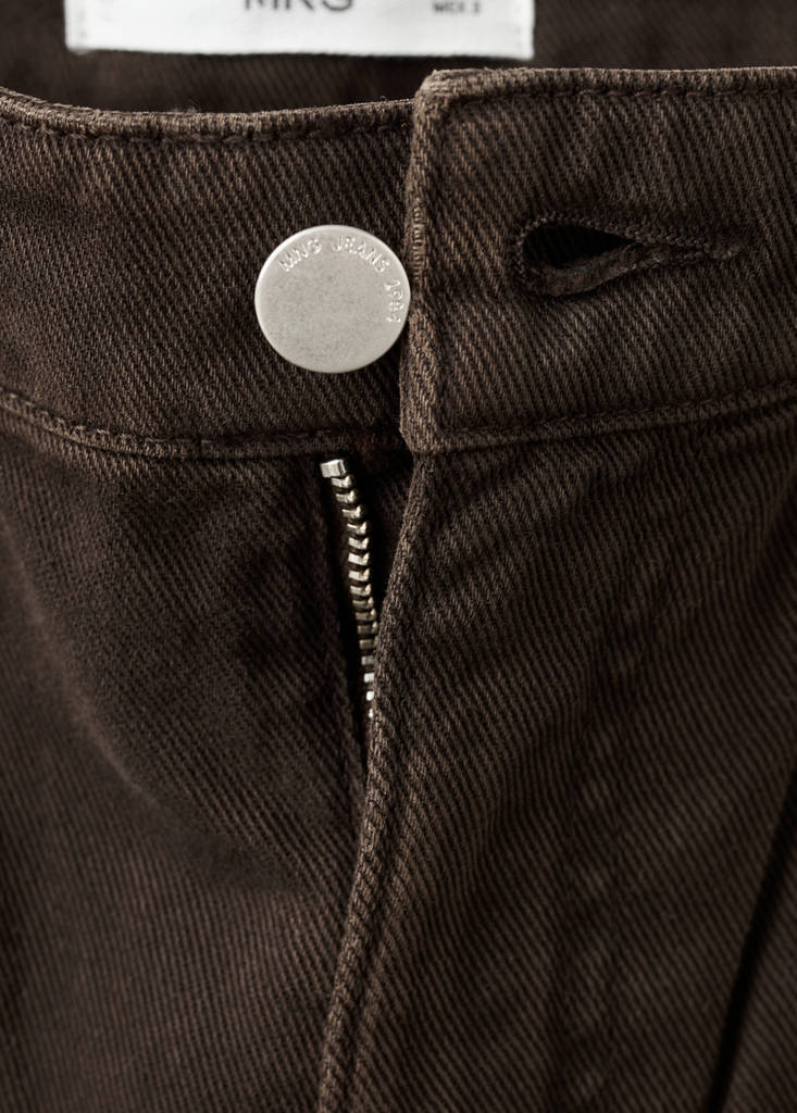 Wide leg studded jeans — Chocolate