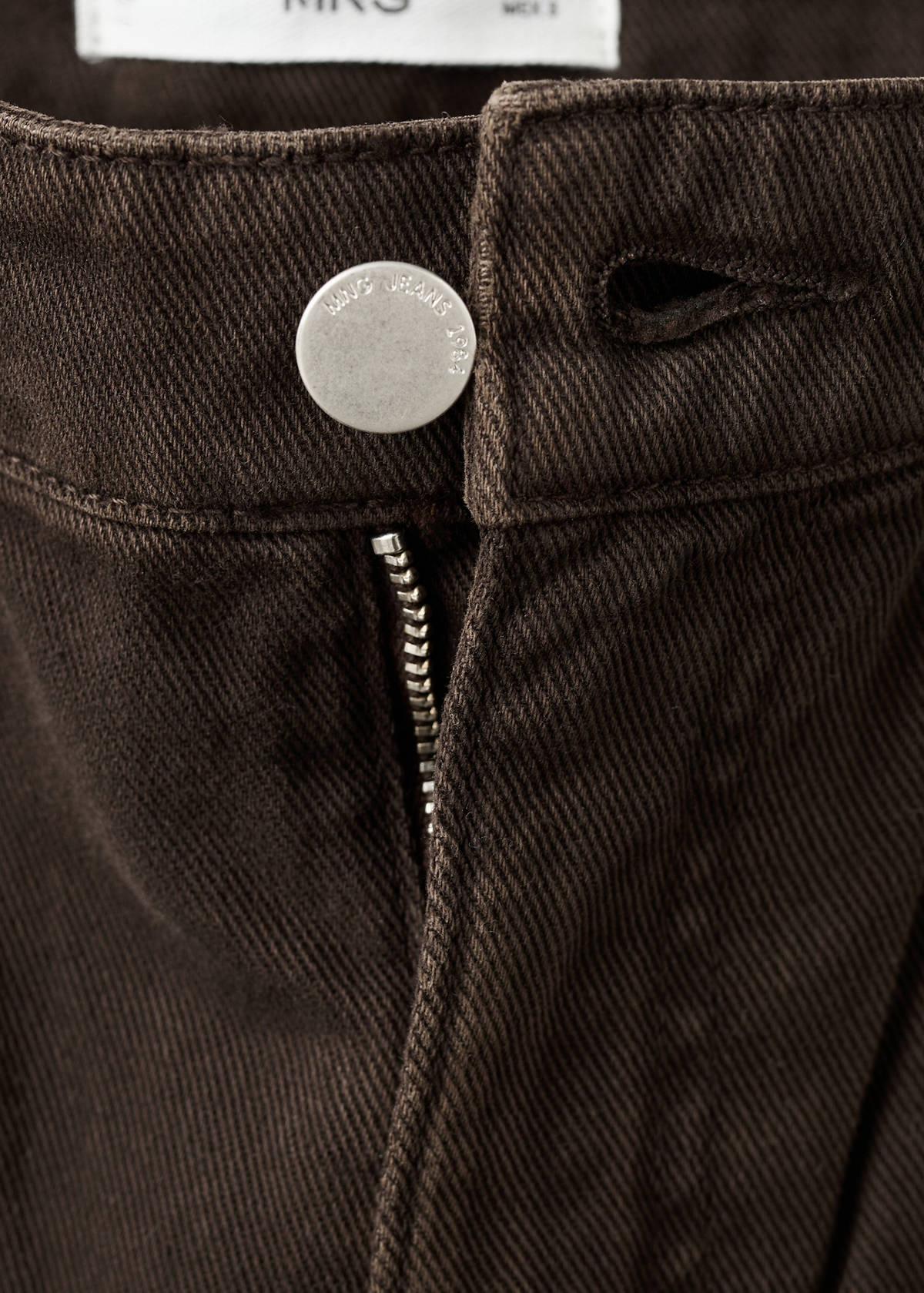 Wide leg studded jeans — Chocolate