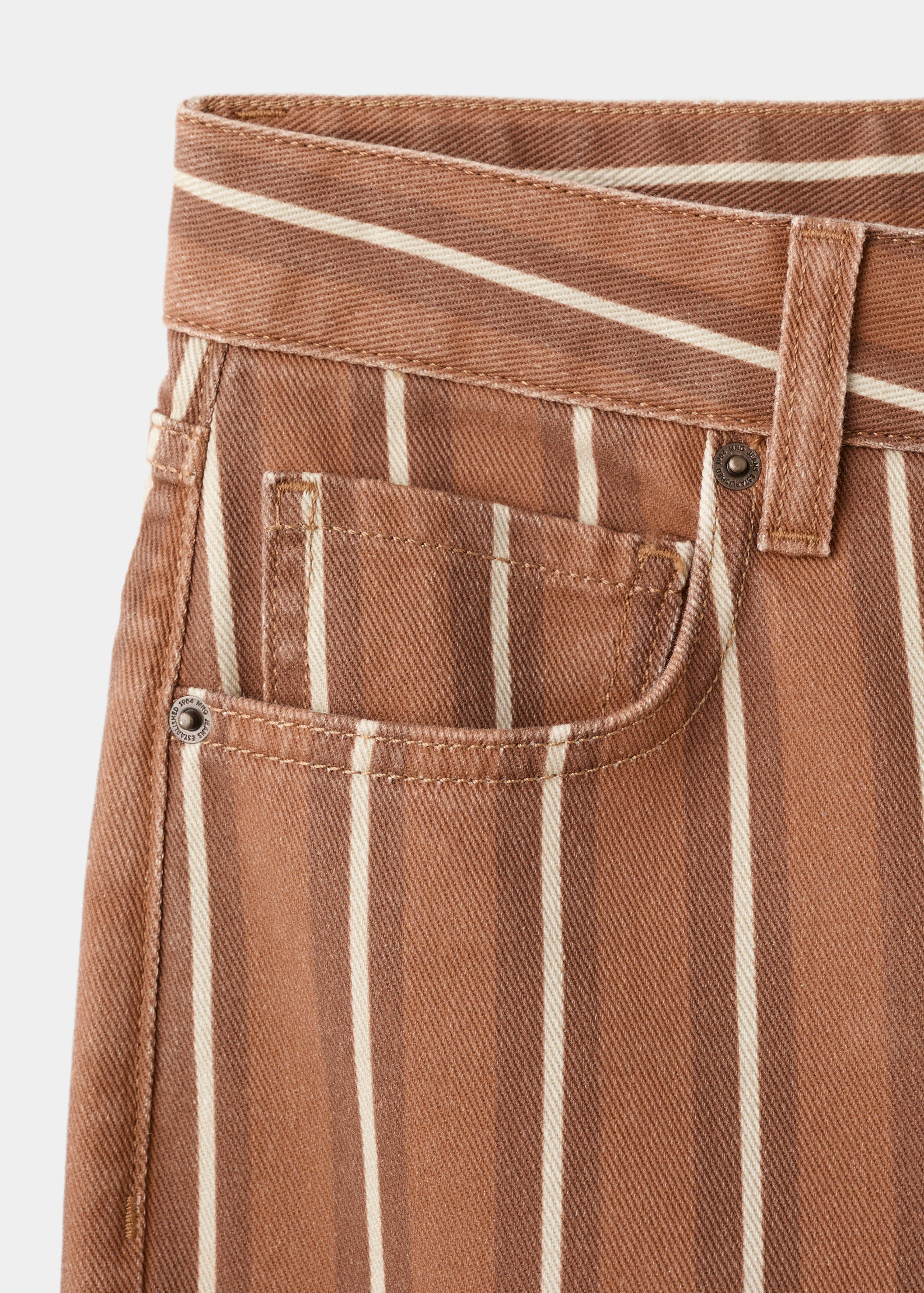 Straight striped jeans - Details of the article 8