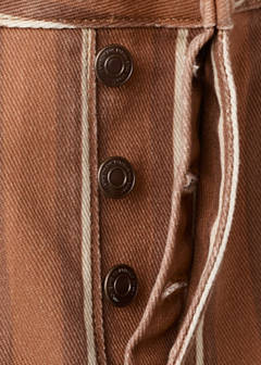 Straight striped jeans — Medium Brown 8