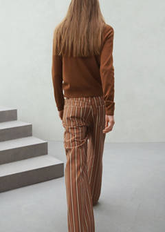 Straight striped jeans — Medium Brown 10
