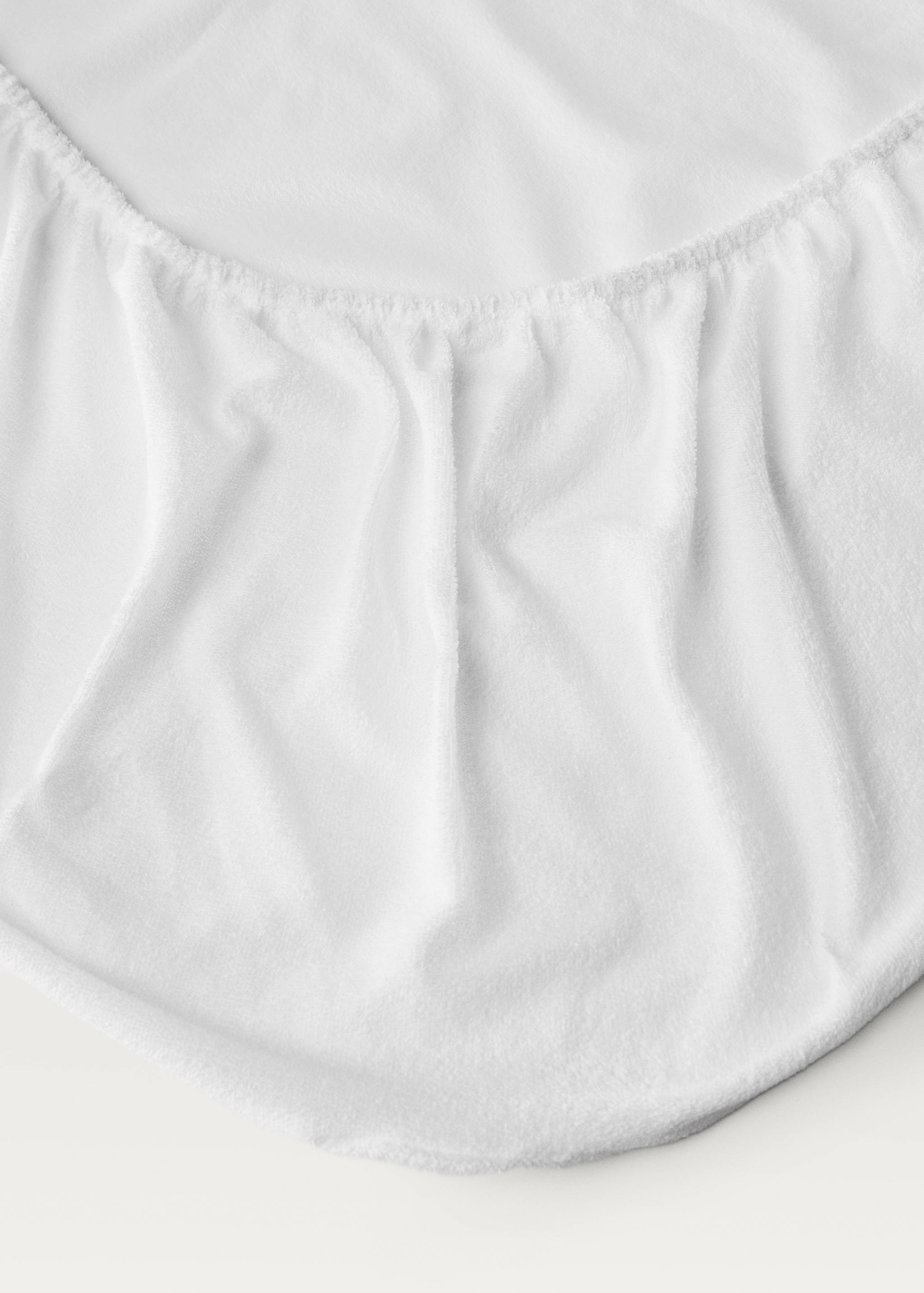 Terry cotton mattress protector for 160 cm bed - Medium plane