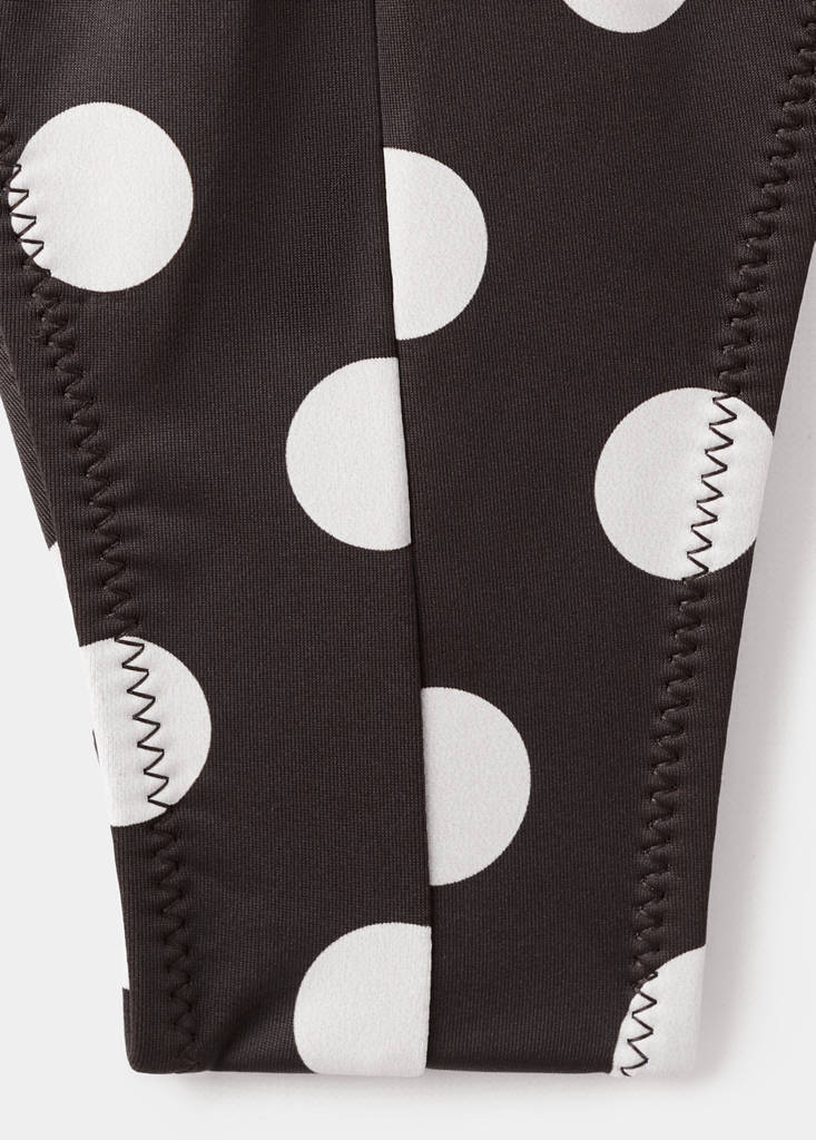 Halter polka dot swimsuit — Brown