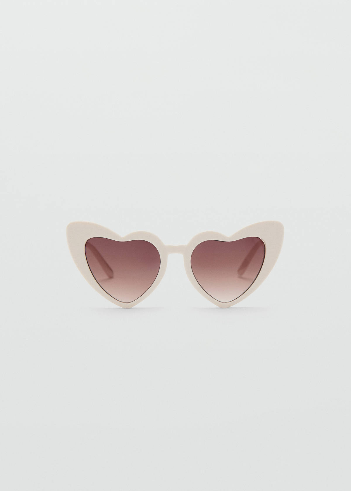 Heart-shape sunglasses — Ecru