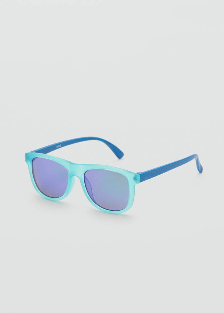 Rectangular polarised sunglasses — Turquoise