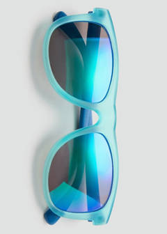 Rectangular polarised sunglasses — Turquoise 4