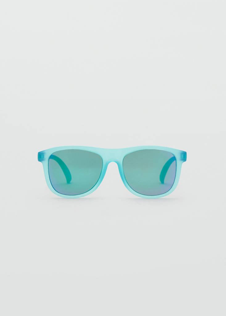 Rectangular polarised sunglasses — Turquoise
