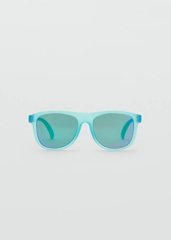Rectangular polarised sunglasses — Turquoise