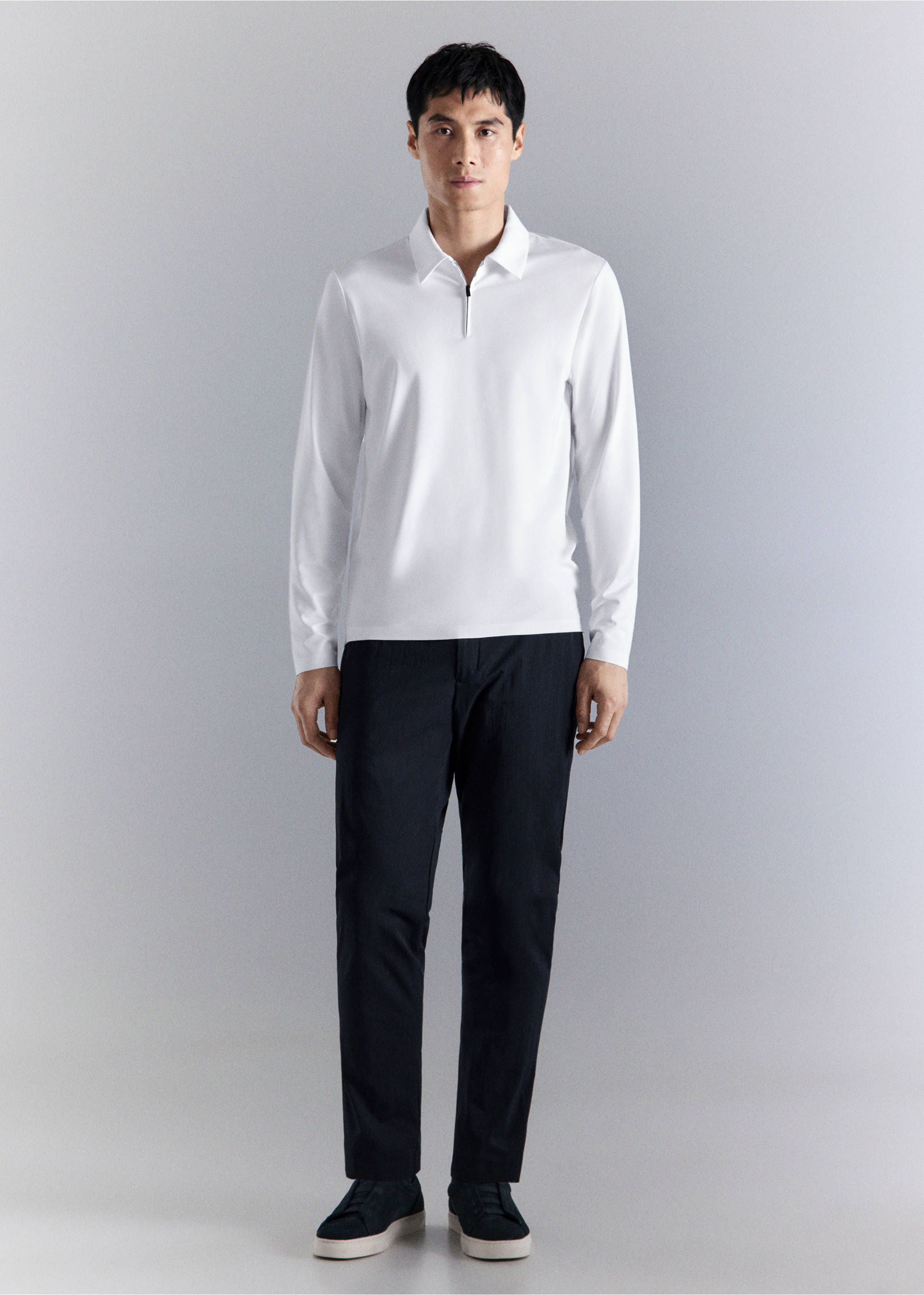 Polo comfort stretch Coolmax ® - Plano general, Blanco. Ref: 27014428-00.