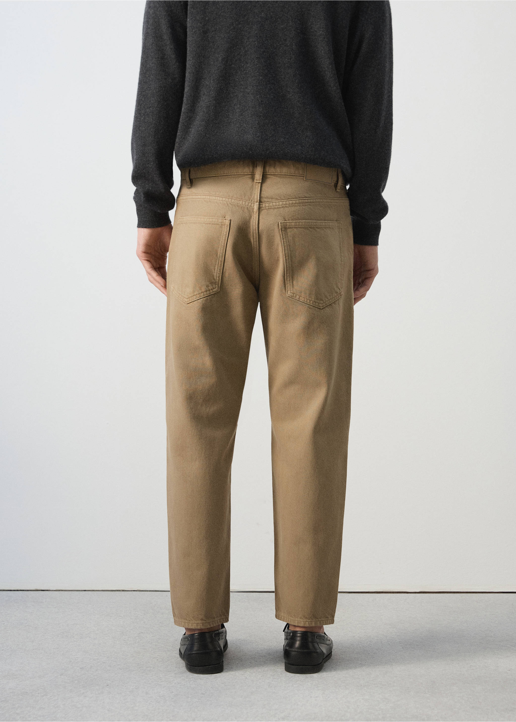 Укороченные джинсы Sammy кроя carrot - Обратная сторона изделия, Бежевый. Ref: 27014429-00.